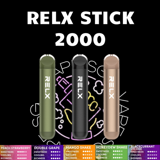 Relx Stick 2000 Disposable - Sg Vape Shop Singapore SG